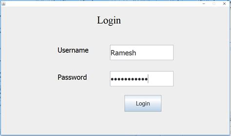 Login Application using Java Swing + JDBC .